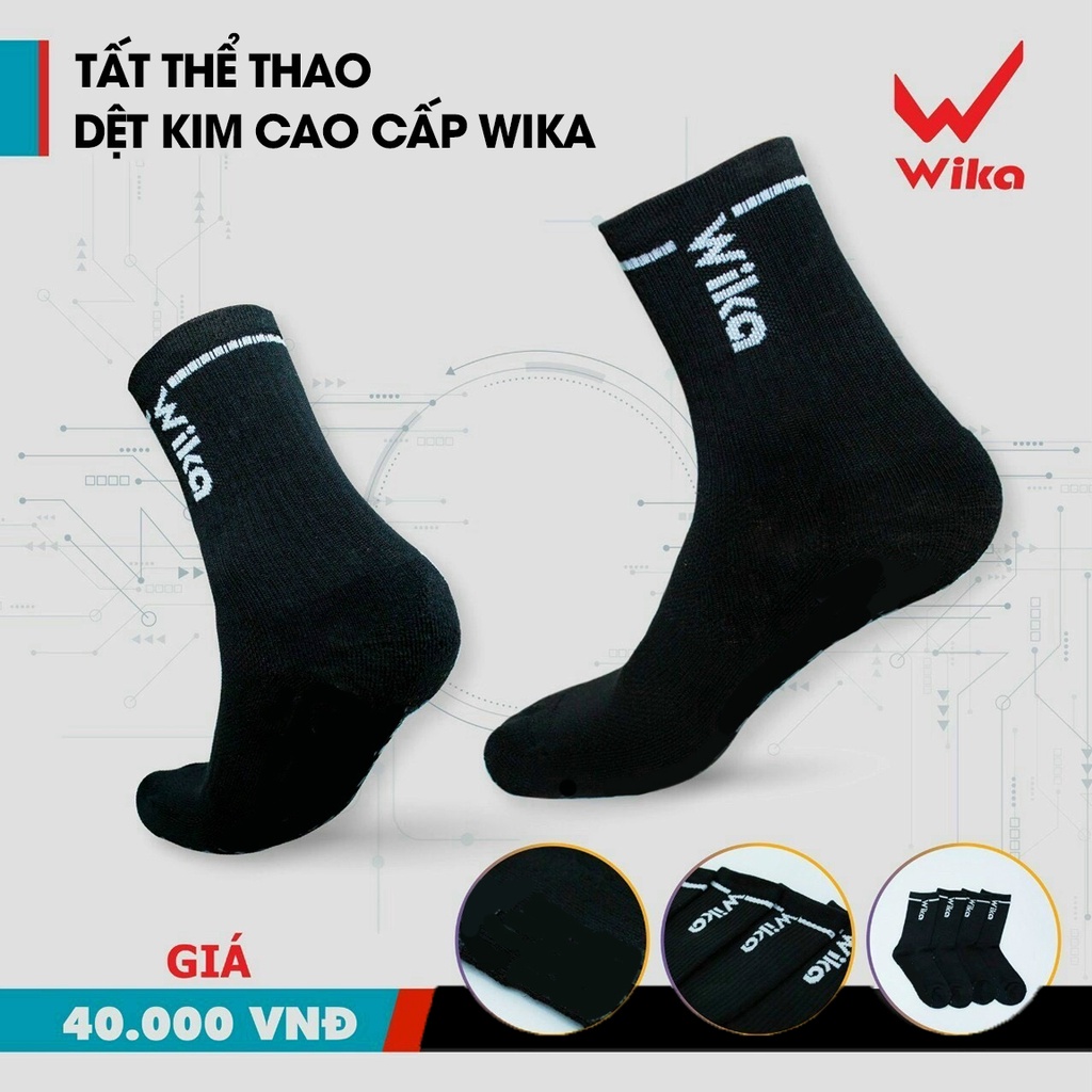Tất vớ dệt kim chính hãng Wika - dành cho thể thao, bóng đá, bóng chuyền, thời trang, nam nữ. Thương hiệu Nike, Adidas.