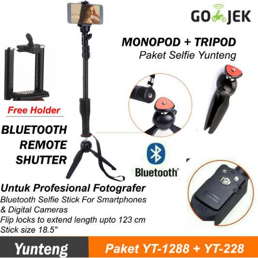 Giá Đỡ Ba Chân Bluetooth Yunteng Yt-1288 Mini Chất Lượng Cao Ms6188