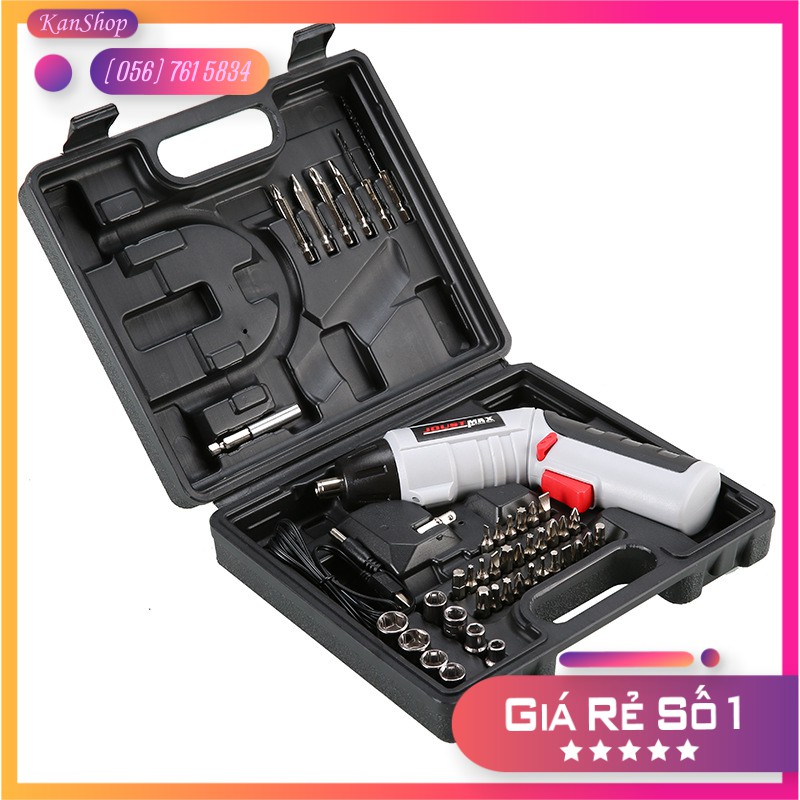 - Bộ Máy Khoan JOUST MAX 4.2V 45 Món Cao Cấp Dùng Pin Nhỏ Gọn Nhẹ Nhàng Vừa Tay Dễ Thao Tác Di Chuyển