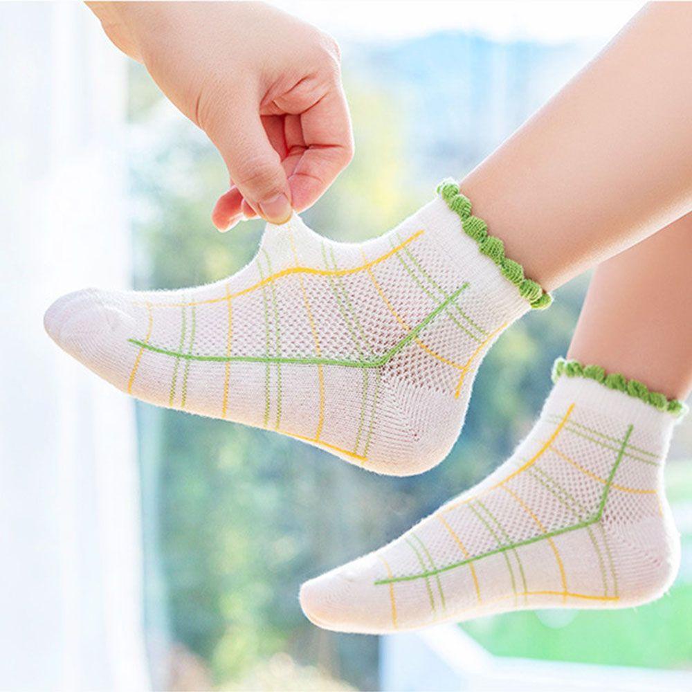 Set 5 Đôi Vớ Cổ Ngắn Mềm Mại Giữ Ấm Thoải Mái Họa Tiết Hoạt Hình Cho Bé Trai Và Gái