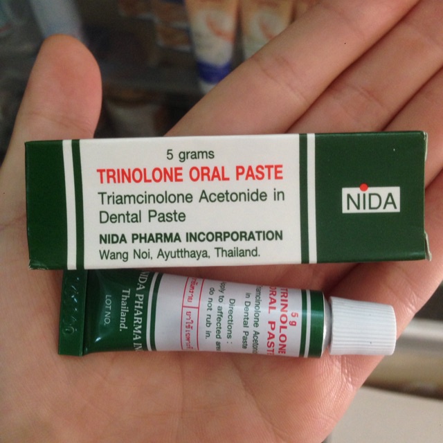 Kem loại bỏ hết nhiệt miệng Trinolone Oral Paste Thái Lan. 100% hàng chính hãng