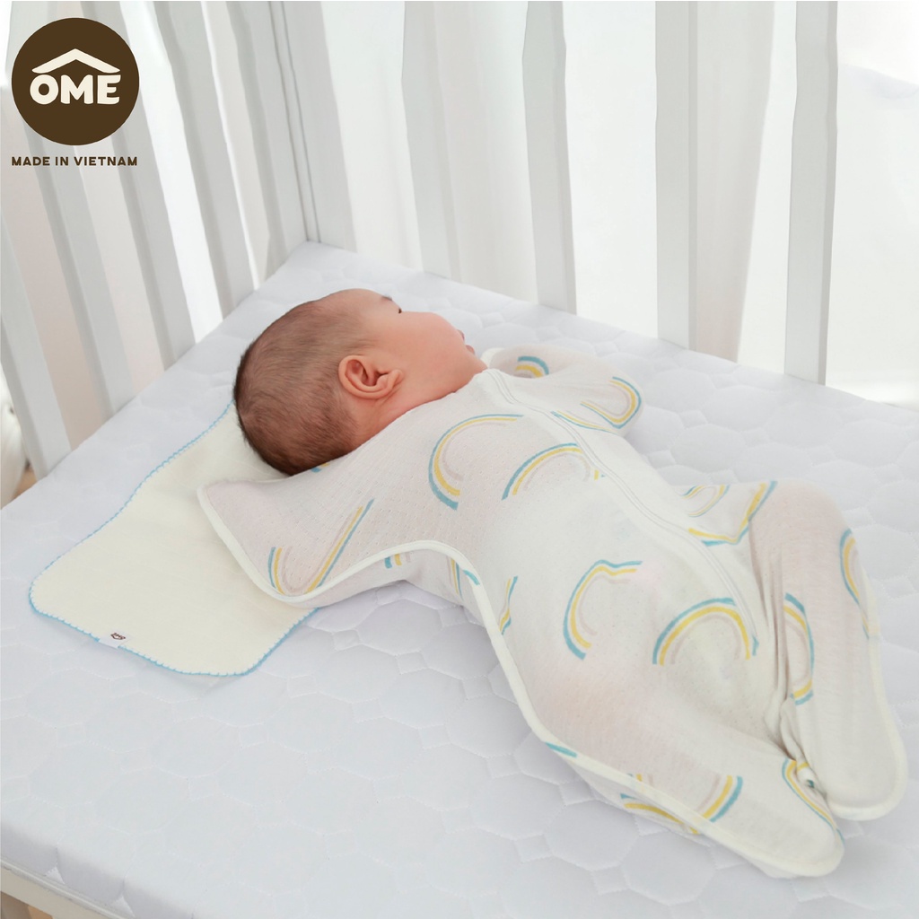 Nhộng chũn, ủ kén cho bé OME Hàng chính hãng - Kén ngủ dài cả người cao cấp sử dụng chất liệu vải co giãn đa chiều