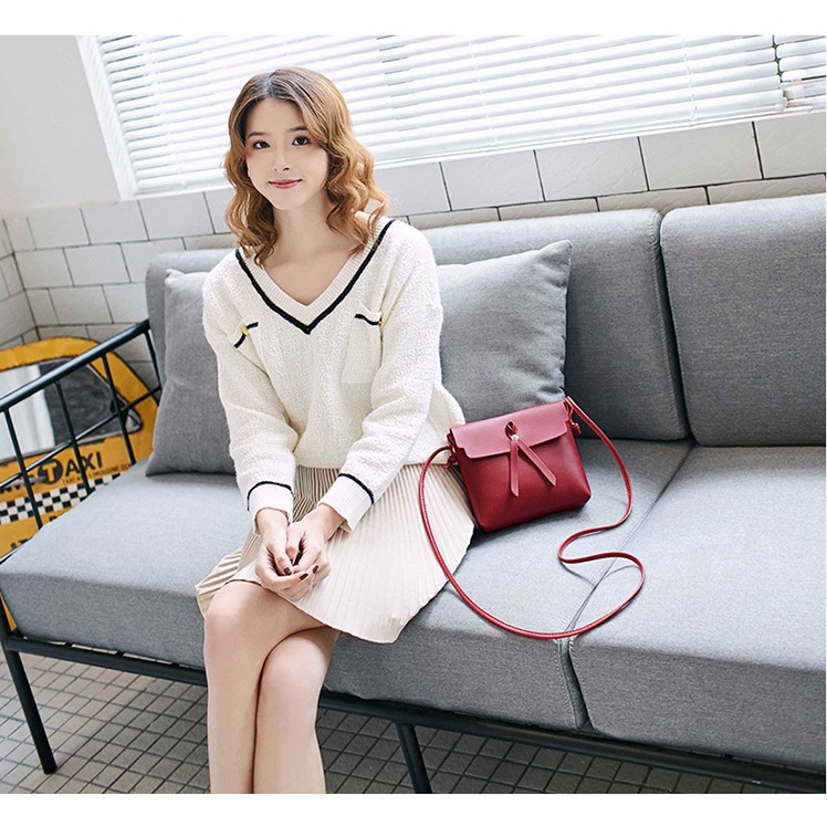 Túi đeo chéo nữ KOLANO túi đeo chéo thời trang Hàn Quốc nữ phong cách nơ nhẹ nhàng 001088