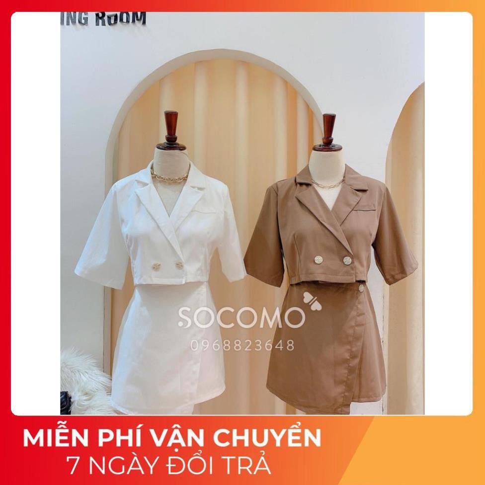 [ 𝐅𝐑𝐄𝐄 𝐒𝐇𝐈𝐏 ] Set Croptop Tuyết Mưa Mix Chân Váy Lệch