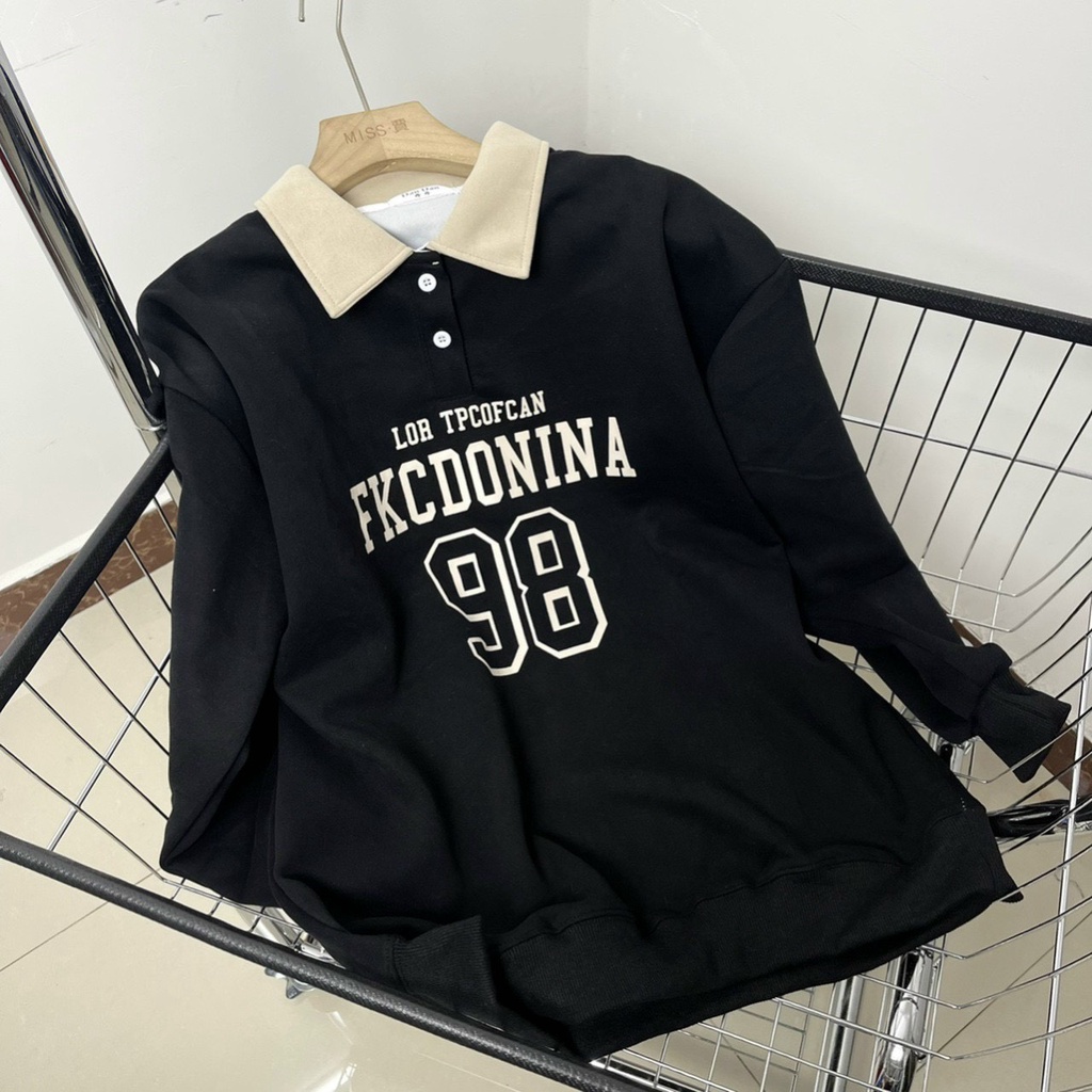 Polo Phối Cổ Nam Nữ Dáng Rộng Cổ Bẻ Số 98 Nhiều Màu Unisex Chất Đẹp Quảng Châu