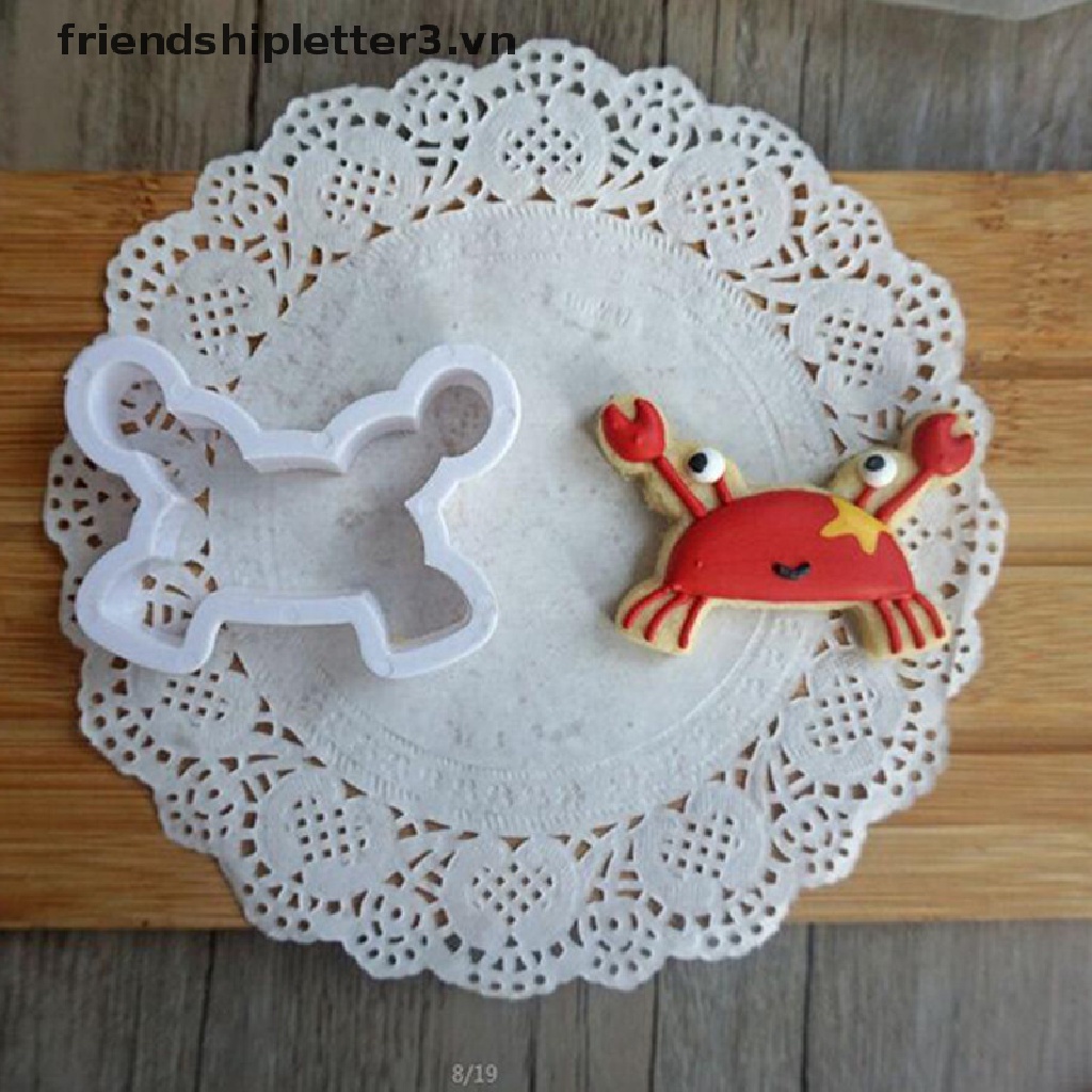 Bộ 8 Khuôn Cắt Bánh Quy Hình Bãi Biển / Cá Dễ Thương