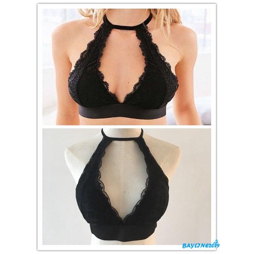 Áo Lót Ren Hoa Cổ V Khoét Sâu Quyến Rũ Cho Nữ