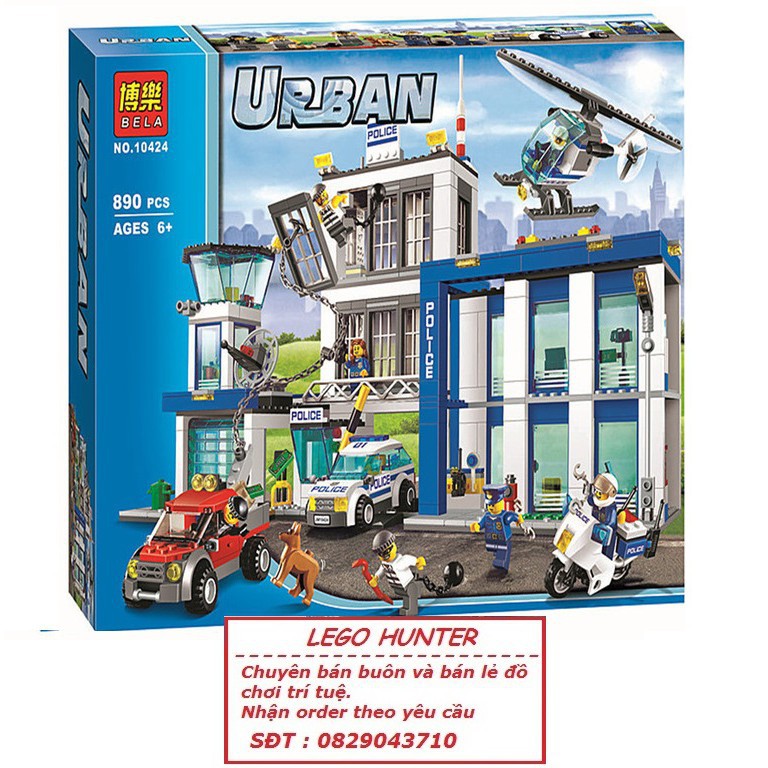 Lego City Bộ lắp ráp Trụ sở cảnh sát thành phố Bela 10424