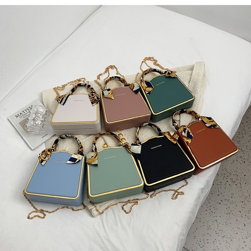 Túi Xách JASMIN NOIR Da PU Hình Hộp Jasmin 2022 Cho Nữ