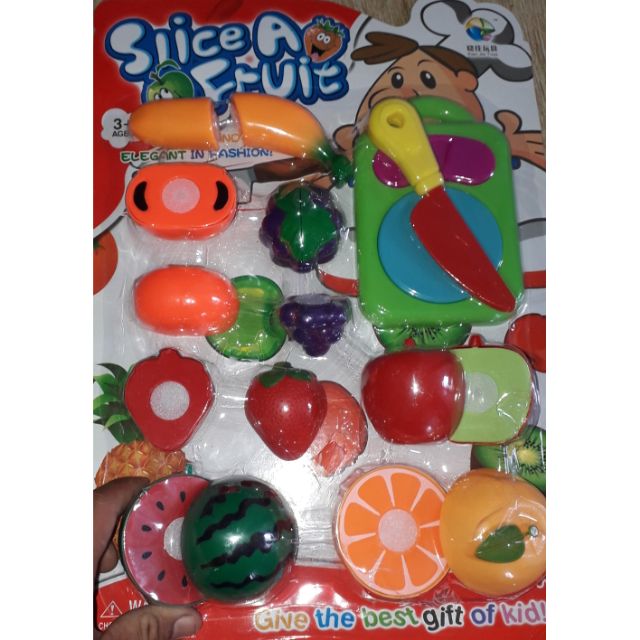 SET đồ chơi bếp trái cây dán lại bằng nhựa ms291