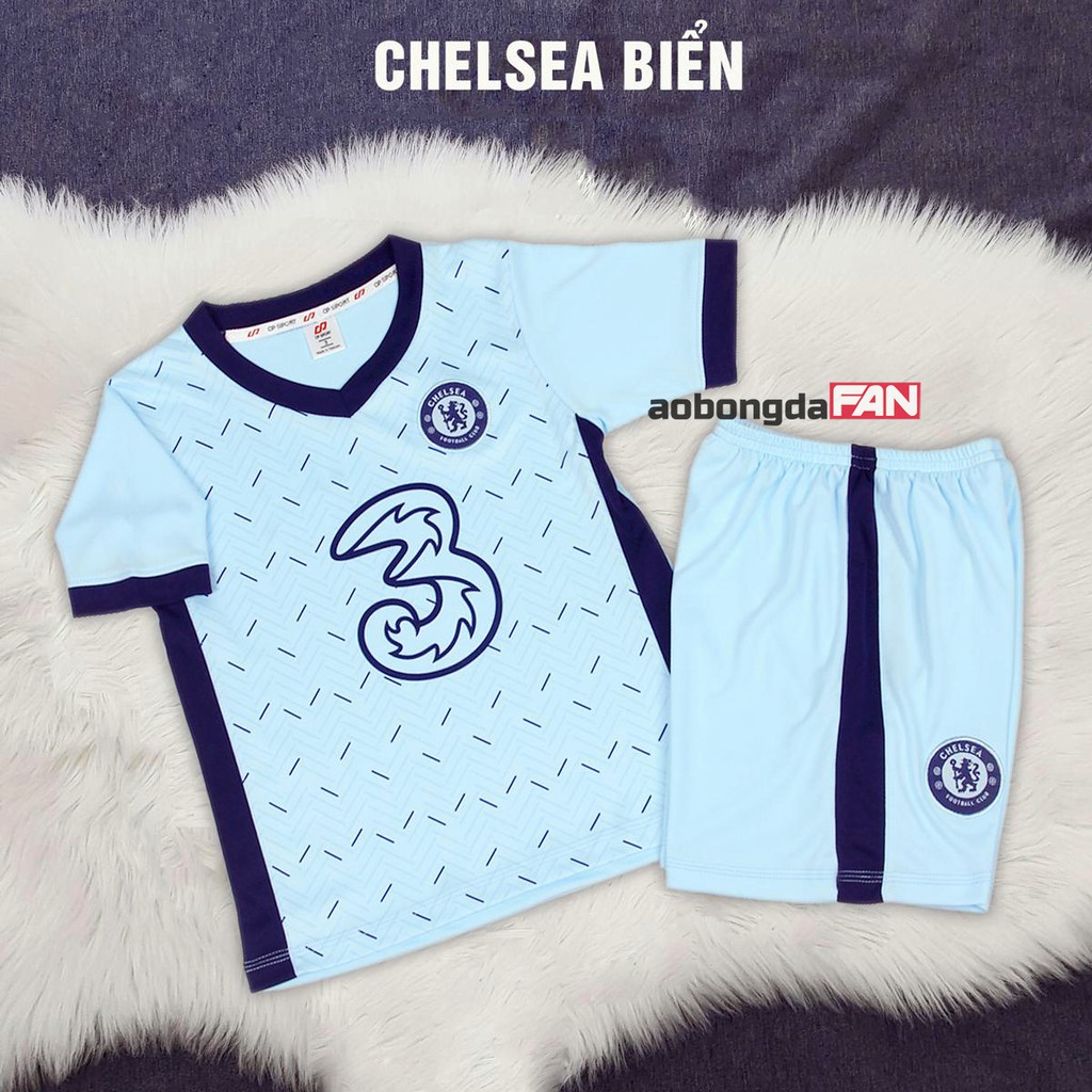 Set Bóng Đá Trẻ Em Chelsea Trắng 2022 Mới Nhất - Cao Cấp (Hình Thật) - Có In Tên Số