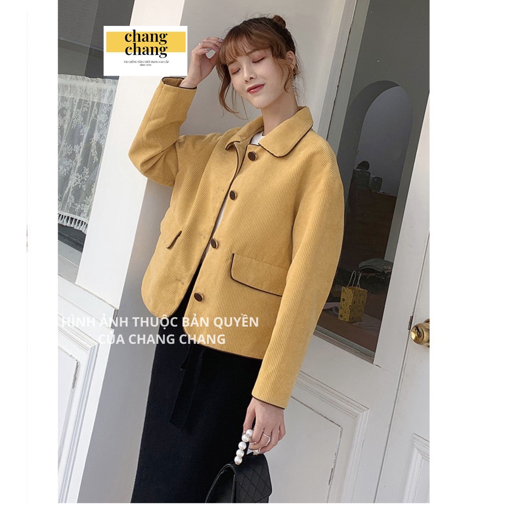 [HÌNH THẬT] Áo Khoác Nữ Nhung Tăm 2 Lớp Mềm Mịn, Áo Khoác Nữ Cao Cấp Thiết Kế | CHANG CHANG