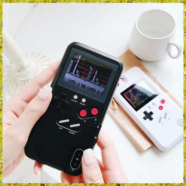 Ốp lưng điện thoại hình màn hình chơi game Tetris phong cách retro iPhone6/7/8,6/7/8 Plus,X/Xs,XR,X Max