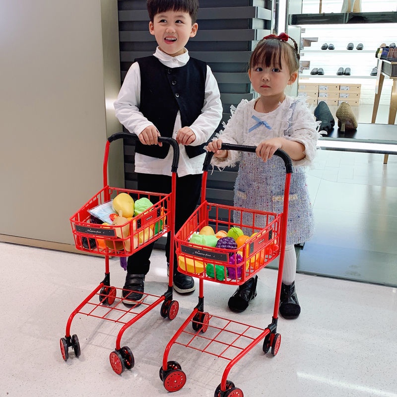 Đồ Chơi Xe Đẩy Mua Sắm Siêu Thị Bằng Kim Loại Cỡ Lớn Cho Bé