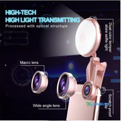Đèn led RK19S hỗ trợ Selfie Cho điện thoại tích hợp đèn led 8 bóng | BigBuy360 - bigbuy360.vn