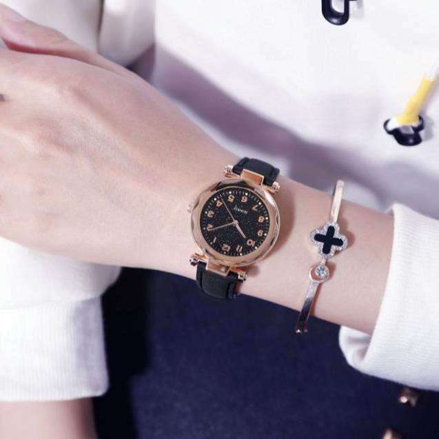 Đồng hồ thời trang nữ Mstianq MS32 dây da lộn cực đẹp, mặt số dể dàng xem giờ