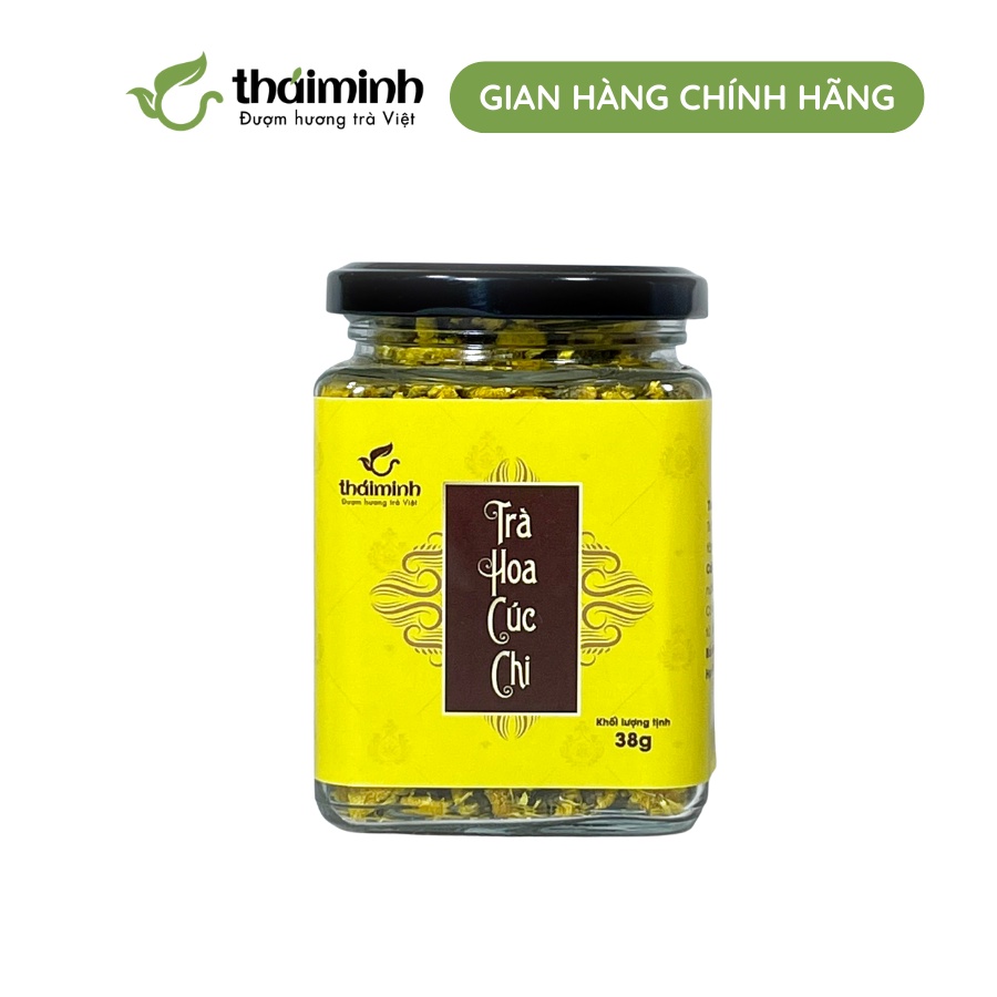 🌿CHÍNH HÃNG Trà Hoa Cúc Chi Sấy Lạnh Nguyên Bông Thái Minh, Hũ Thủy Tinh Cao Cấp 38g 50g an toàn thanh nhiệt tự nhiên