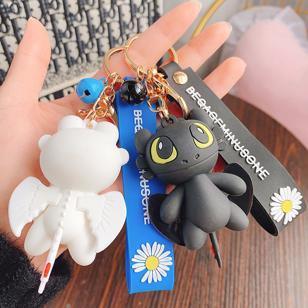 Móc Chìa Khóa Hình Rồng Hoạt Hình Dễ Thương 3 Màu