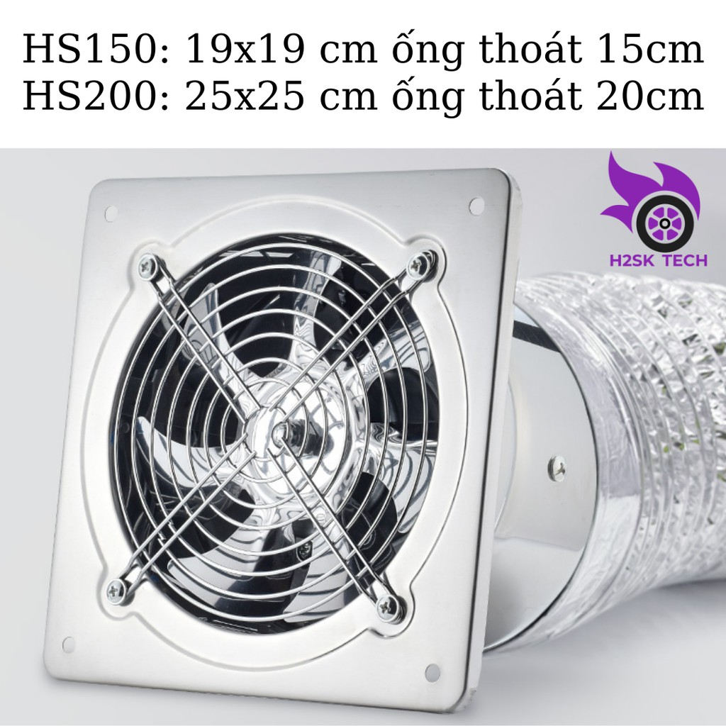 Máy hút khói bếp giá rẻ HS150 - HS200 h2sk, máy hút mùi bếp nhỏ gọn
