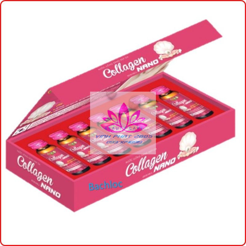 [ Hàng Chính Hãng] Colagen Uống -NANO Hàn Quốc Hộp 7 Chai Làm Trắng Da trẻ Hoá Làn Da Xoá Mờ Nám Đều Màu Da