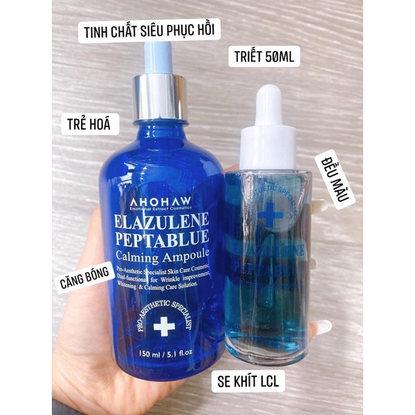 Serum Pepta  Ahohaw Elazulene Peptablue Calming Ampoule  cung cấp độ ẩm phục hồi giảm nếp nhăn