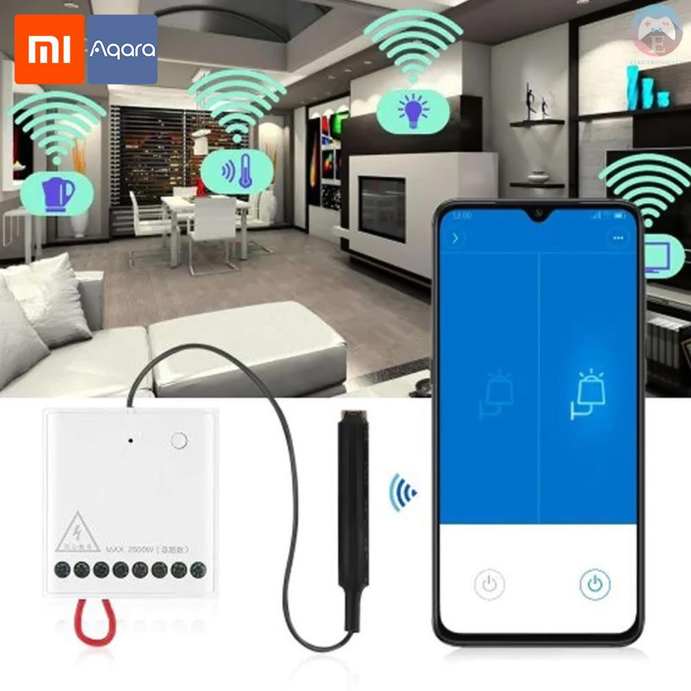 Ê Xiaomi Aqara LLKZMK11LM Two-way Control Module Wireless Relay Controller 2 Channels Smart Light Control Switch Multiple Device Work For Mijia APP and Home Kit Control Module