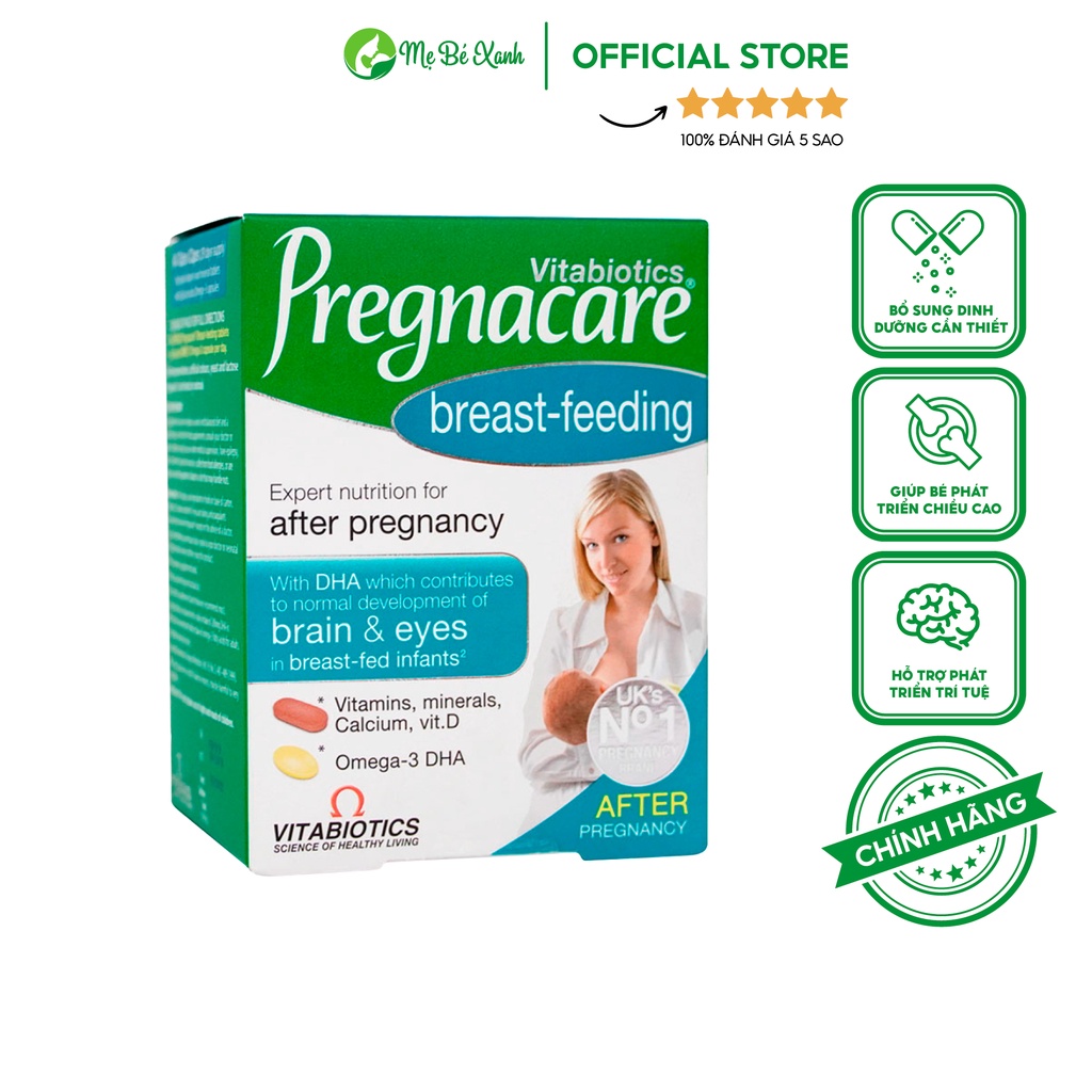 Vitamin tổng hợp Pregnacare Breastfeeding bú Anh (84 viên) giúp lợi sữa và tăng cường đề kháng cho mẹ cho con bú