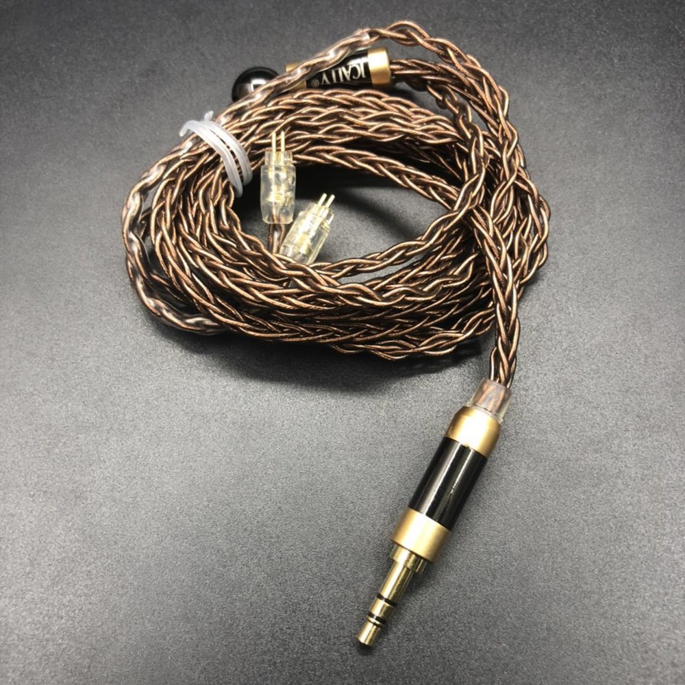 JCALLY JC08 Coffee 5N OFC 8 Share 200 Cores 2Pin 0.78 MMCX QDC Connector Earphone Upgrade Cable For KZ ZSN ZS10 PRO ZSX