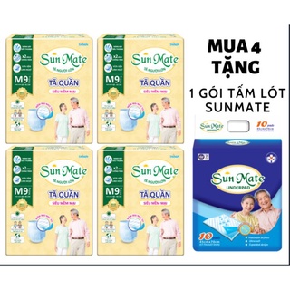 Combo 4 gói Tã quần người lớn Sunmate Siêu mềm mại size M9 - L8