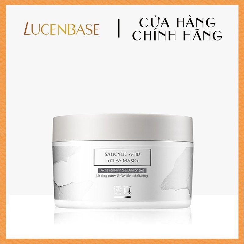 Mặt nạ đất set BHA 0.5% làm sạch sâu, giảm nhờn, giảm mụn đầu đen 110g Lucenbase