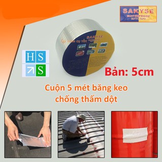 Băng keo chống thấm Nhật Bản SAKYSE (Khổ 5cm x 5m) Siêu dính, dùng trên mọi vật liệu, chống chịu mọi thời tiết