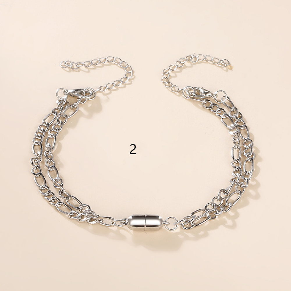 Vòng Tay 2 Lớp Phong Cách Hip Hop Cá Tính Thời Trang Cho Nam Và Nữ