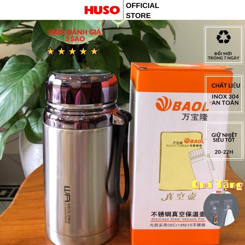 Bình giữ nhiệt nóng lạnh - WL7 inox 304 cao cấp - Ly Giữ Nhiệt 1000-1500ml - HUSO