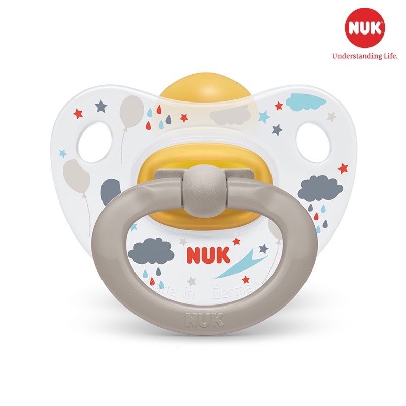 Bộ 2 ti giả NUK cao su Happykids 0-6m, 6-18m