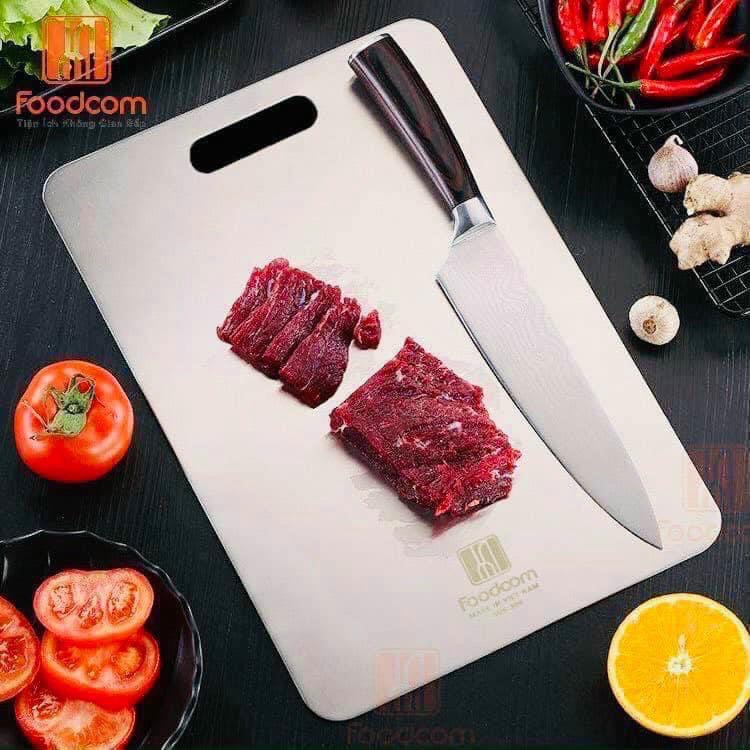 Thớt inox Kháng Khuẩn FOODCOM FC005 An Toàn Vệ Sinh