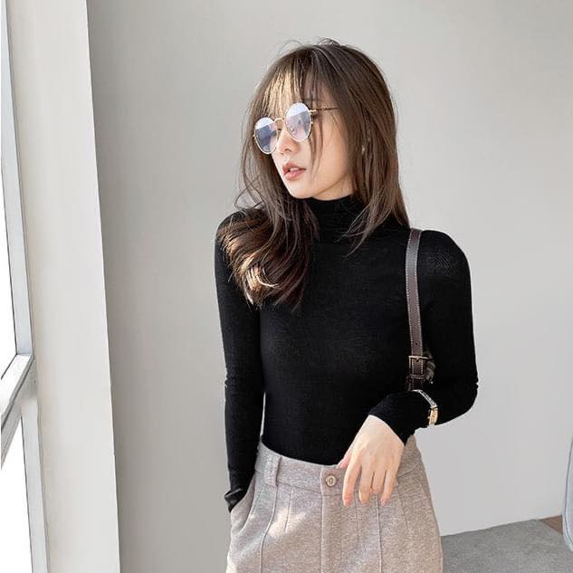 Áo Len Tăm Cổ 3p Giữ Nhiệt Co Giãn 4 Chiều Dáng Ôm Body