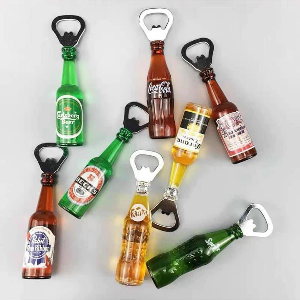 Đồ Khui Nắp Chai Bia, nước ngọt độc đáo, trang trí tủ lạnh có nam châm