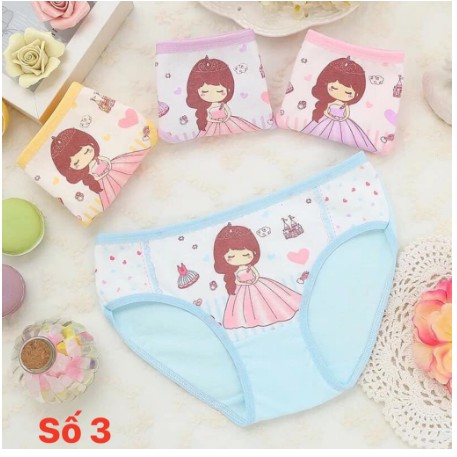 Set 4 quần chíp cotton cho bé gái