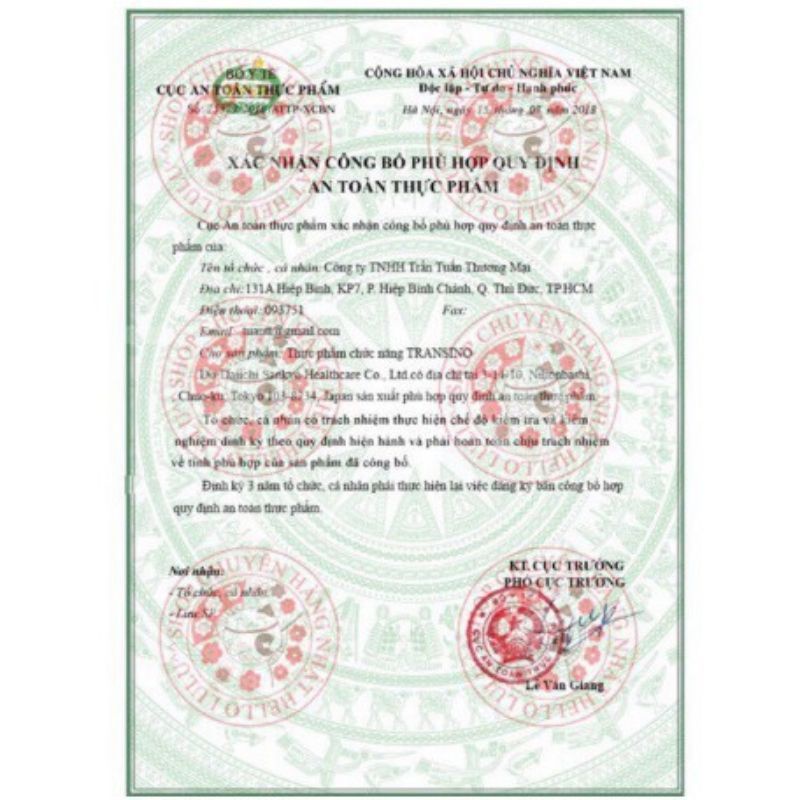Viên trắng da, chống nám, chống tàn nhang Transino 240 viên Nhật Bản