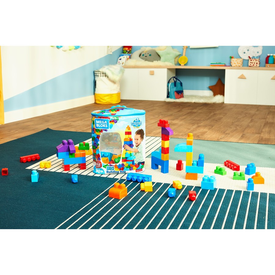 Đồ chơi xếp hình, lắp ráp Mega Bloks First Builders Big Building Bag - Hàng nhập từ Úc