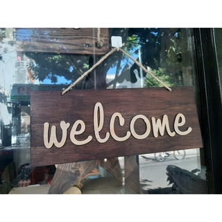 Hcm | bảng gỗ decor welcome treo cửa luxi decor hcm