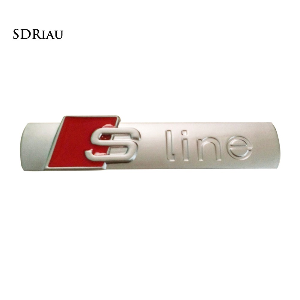 Biểu tượng 3D tự dính bằng kim loại cho ô tô Audi Sline