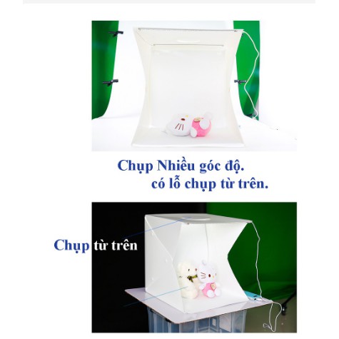 Hộp Chụp Hình Sản Phẩm Đèn Led 40*40*42cm - ellyna_shop - HCM