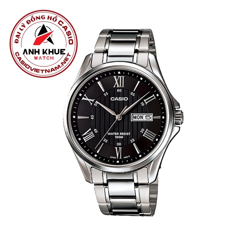 Đồng Hồ Nam Casio MTP-1384D-1AVDF Dây Kim Loại - Mặt Số La Mã