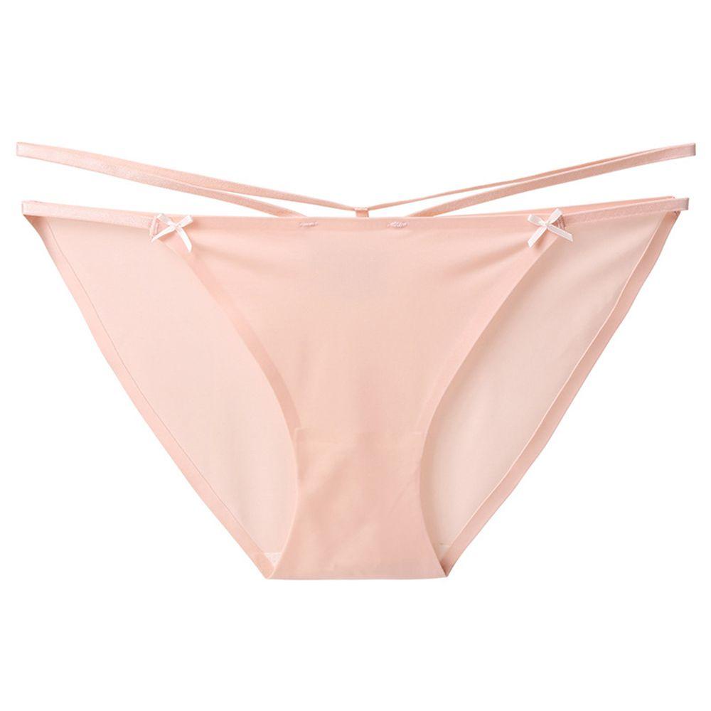 OCEANMAP Quần Lót Lụa Lưng Thấp Màu Trơn Dễ Thương Cho Nữ