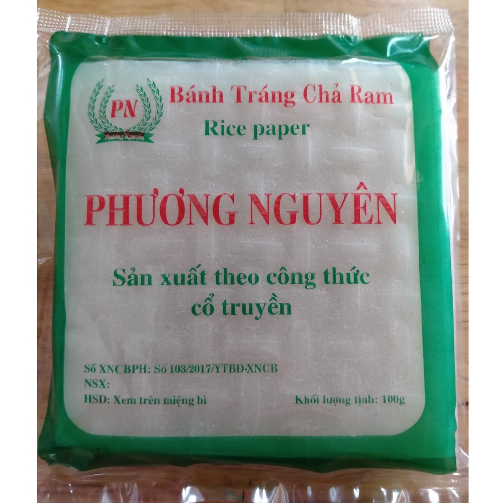 Bánh tráng cuốn chả ram tôm đất Phương Nguyên bì 100gram