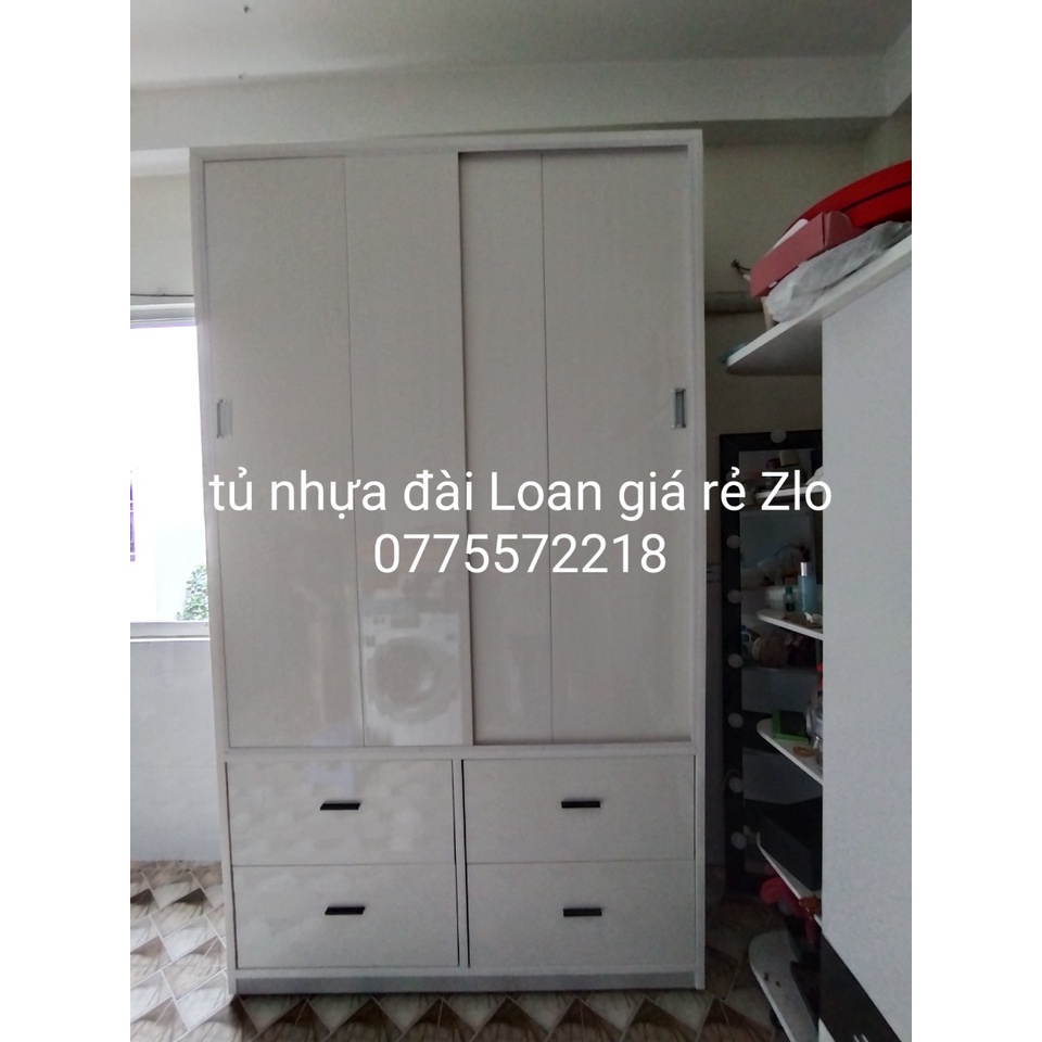 (FREESHIP HCM) Tủ Quần Áo Nhựa Đài Loan 2 Cánh Kéo - MINH QUỐC