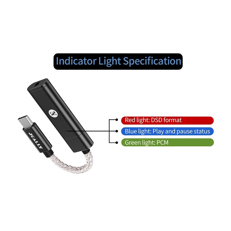 [NC] JCALLY JM60 với chip DAC ESS ES9038Q2M cao cấp | Bộ giải mã Type C | Hỗ trợ giải mã DSD256 | Dongle Dac Amp