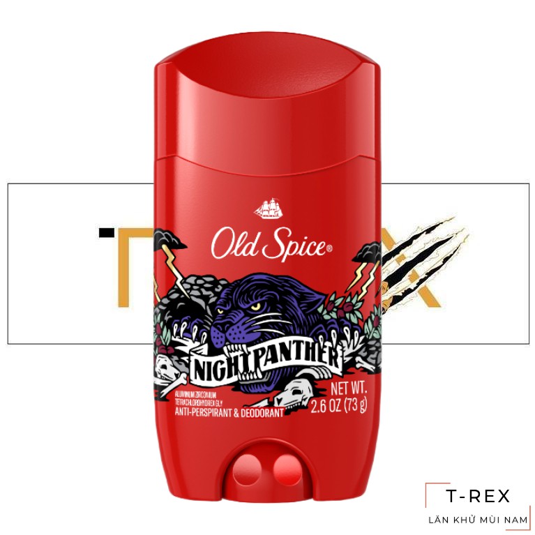 [HOT] Lăn Khử Mùi Old Spice Wild Collection Night Panther 73Gr (Sáp Trắng)