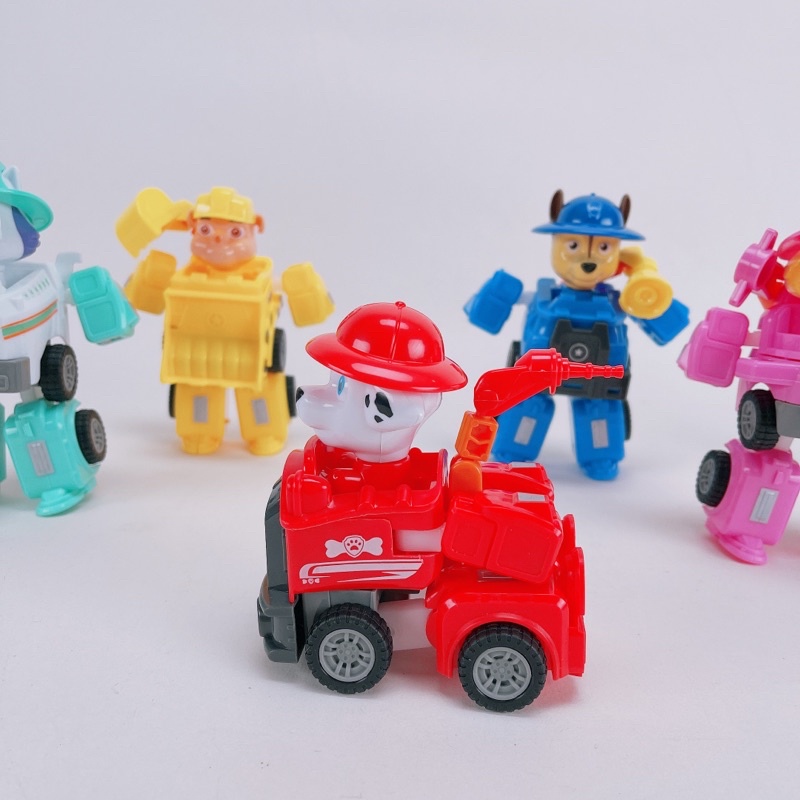 Bộ Đồ Chơi Mô Hình Nhân Vật Chó Cứu Hộ Pawpatrol-Set 6 Chó Biến Hình Robot Độc Đáo